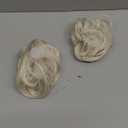 SARLA 2PCS Messy Bun Hair Pieces for Women Detachable Claw Clip Wavy Curly Synthetic Hairpieces for Updos with Tendrils Fake Scrunchies Ponytail Extension Platin Blonde