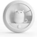 Attivolife Cat Magnetic Motion Sensor Light with Stand, Rechargeable Cordless LED Night Lamp Dimmable, Portable White Wall Light for Bedroom Kids Room Hallway Stair