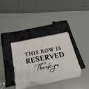Reserved Seating Chair Signs, This Row Is Reserved Pew Cloths Seating Placeholder for Church Pews, Wedding Decorations for Reception Parties Celebrations Event Meetings (White, 4 PCS)
