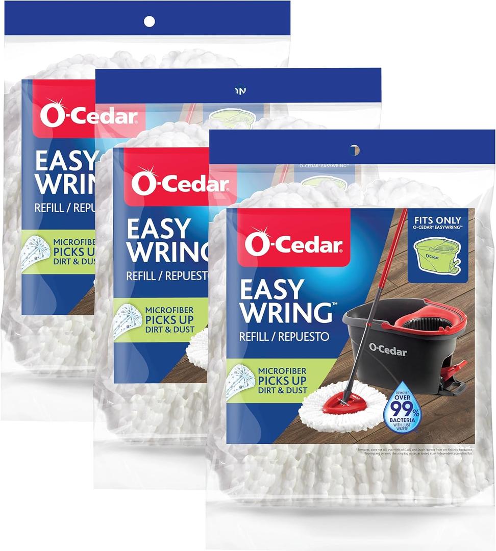 O-Cedar EasyWring Spin Mop Head Refill (Pack of 3) O-Cedar EasyWring Spin Mop Head Refill (Pack of 3)
