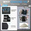 Weighted Vest Woman - 5lb/6lb/8lb/12lb/16lb/20lb/25lb/30lb Womens Weight Vest for Walking, Strength Training Weight Vests for Men, Reflective Stripe Fitness Vest for Workout Running Jogging (Black)