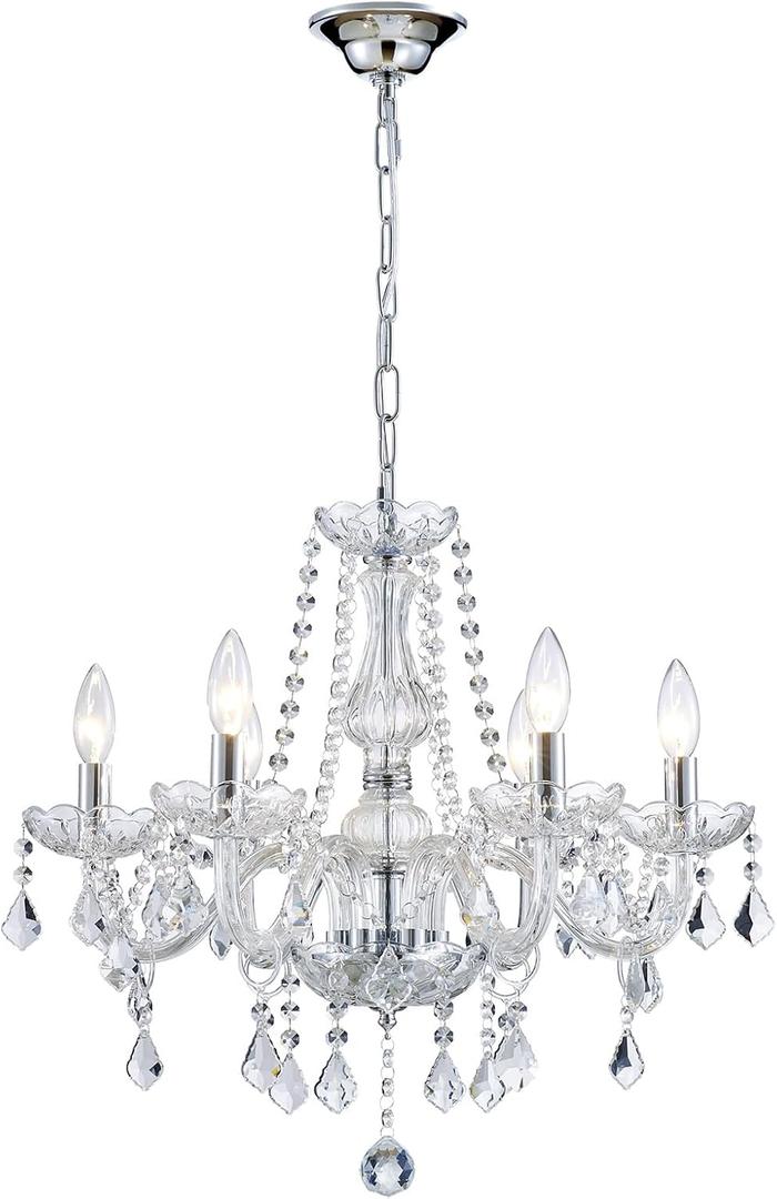 Crystal Chandelier Light Fixture, Modern K9 Crystal Chandelier Dining Room Light Fixture, Crystal Pendant Ceiling Light for Bedroom Modern Lighting Fixture for Living Room Kitchen Island Hallway