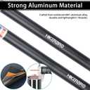 Telescoping Tarp Poles, Heavy Duty 7.67ft Aluminum Tent Poles for Tarp with Rubber Cap, Portable Set of 4 Adjustable Poles for Camping, Awning, Sun Shade, Free Carry Pouch