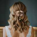 2 x Flat Hair Clips for Women - Large Oval Hair Claw Clips and Duckbill Hair Clip for Thin Hair or Thick Hair - Non Slip Strong Hold Hair Accessories for Women(4Pack, 4Colors) (Style 1)