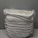 8 Pack Small Woven Baskets with Gift Bags & Ribbons & Cards, Cotton Rope Durable Storage with Handles 12"x8"x5" Empty Gift Baskets for Mother's Day, Baby Shower, Birthdays & Raffle (White)