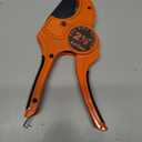 Kerry PVC Pipe Cutter, Up to 2-1/2" O.D. Ratcheting Heavy-Duty PEX POLY PE Plastic Hoses and Plumbing Tube Cutting Tool, Stainless Steel Blades, Thicken Aluminum Body Efficient Extended Handle