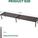 Metal Plant Stand, Rust-proof Aluminum Flower Pot Stand, Heavy Duty Planter Display Shelving for Patio Balcony Garden Living Room Decorative (Ebony, 47.2 Inch)