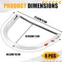 Zonon 6 Pcs Aluminum Face Shield Adapter for Grinding Cutting Cap Style Hard Hat Safety Face Mask Shield Visor Bracket (White)