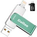 Gulloe 256GB USB Flash Drive Intended for iPhone iPad, Memory Stick Storage for Photos and Videos Backup, Compatible with iPhone iPad Android PC, Plug and Play, No Application Required (Blue)