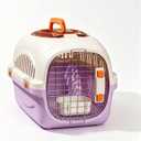 Cat Carrier Airline Approved, Portable Pet Travel Crate with Anti-Stress Design for Cats & Small Dogs, Car Safe Kennel with Top Window (Purple)