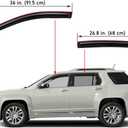Lightronic Extra Durable Clip-on in-Channel Auto Vent Window Visor, Fits 2010-2017 GMC Terrain, UV Protection Rain Guard, Original Wind Deflector, No-Drill Easy Install, Dark Smoke, 4-Pcs