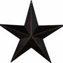 EBEI Metal Country Antique Barn Star 21.5" Rustic American Style Dark Brown Texas Lone Star Home Wall Dcor