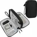 DDgro Travel Accessories Organizer Electronics Pouch for Keeping Certificates Charger/Power Bank/Cables/Mouse/Earphone (Medium, Black) (Black-Medium)
