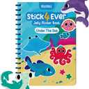 Stick4Ever Jelly Sticker Book - for Kids - Waterproof, Easy to Clean Reusable Sticker Book for Toddlers- Reusable Road Trip Activities for Kids - Stocking Stuffers for Toddlers(Under The Sea)