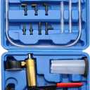 Brake Bleeder Kit with Handheld Vacuum Pump | 16PCS Brake and Clutch Bleeding System with Gauge Adapters, Automotive Brake Fluid Bleeding Set for Bike,Motorcycle, Car,Truck
