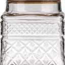 WHJY Glass Storage Container with Lid, Airtight Glass Jars, Farmhouse Tea Canister, Dog Treat Jar for Pet, Glass Candy Cookies Coffee Canister Jar Bath Salt Container - Square 47 oz