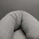 Momcozy Pregnancy Pillows for Side Sleeping, J Shaped Maternity Body Pillow for Pregnancy, Soft Pregnancy Pillow with Jersey Cover for Head Neck Belly Support, Grey