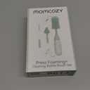 Momcozy Bottle Brush Kit, Innovative Push-Press Design for Better Cleaning - Baby Bottle Cleaner Brush for Baby Bottle, Breast Pumps, Nipples, and More - Can Generate Foam for Better Cleaning, Green (Press Bubble Style)