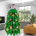 Christmas Santa Claus Balloon -Christmas Balloons Tree 4D Xmas Party Decorations, Self-Standing Balloon inflate with air Mylar Foil Balloons for Party Indoor Decorations