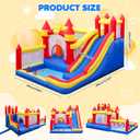 Liaakrr Bounce House, 8-in-1 Bounce House for Kids, Bouncy House with Slide, Climbing Wall, Ball Pit, Obstacles, Trampoline & Basketball Hoop Includes Blower for Indoor & Outdoor