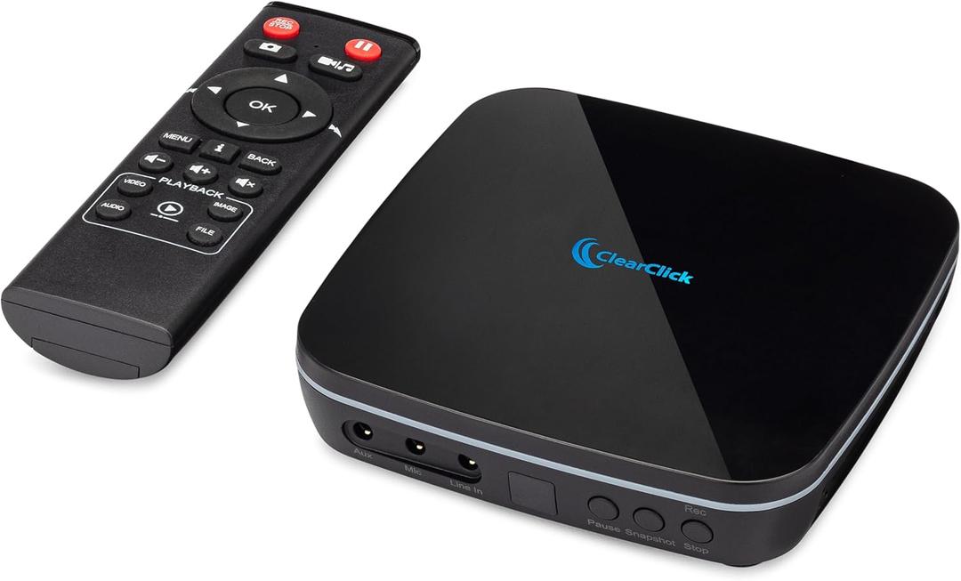 ClearClick 4K HD Video Capture Box 2.0 (Second Generation) - Record Audio and Video from 4K HDMI Sources [Content-Protected Sources Not Supported] - Saves onto USB Flash Drive or MicroSD Card