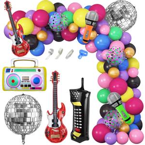 Amandir 80s 90s Theme Party Decorations, 90Pcs Balloon Garland Kit 6PCS Disco Ball Radio Boom Box Retro Mobile Phone Guitar Microphone Foil Balloons for Back to 80s 90s Hip Hop Birthday Supplies Amandir 80s 90s Theme Party Decorations, 90Pcs Balloon Garland Kit 6PCS Disco Ball Radio Boom Box Retro Mobile Phone Guitar Microphone Foil Balloons for Back to 80s 90s Hip Hop Birthday Supplies