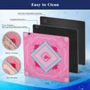 Pink Mahjong Mat 31.5"x31.5" American Mahjong Mat for Table with Printed Rules and Carry Bag Non-Slip Noise-Reducing Mahjong Table Mat Gift for Women (Pink)