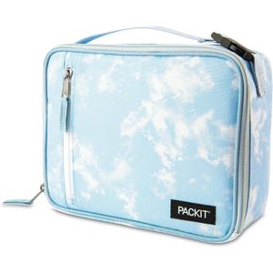 PackIt Freezable Classic Lunch Box, Blue Sky, Built with EcoFreeze Technology, Collapsible, Reusable, Zip Closure With Zip Front Pocket and Buckle Handle, Perfect for School Lunches
