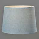 Adesso SH0034 White Uno Fitter Light Blue Textured Tapered Drum Shade
