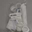 (1 Pack) Yariwiz White P Trap 1 1/2 Inch for Bathroom Kitchen Sink Drain Pipe Tubular Kit with Adjustable J-bend, White Threaded Adapter and Blue TPE Washer KSD-004W