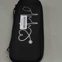 BOVKE Stethoscope Case for 3M Littmann Classic III Monitoring, Lightweight II S.E, Cardiology IV Diagnostic, MDF Acoustica Stethoscopes, Extra Room for Nurse Essentials and Medical Supplies, Black