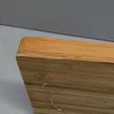 Allsum Bamboo Wood Cutting Board for Kitchen, 1" Thick Butcher Block, Cheese Charcuterie Board, with Side Handles and Juice Grooves, 16x11"