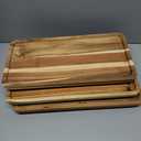 GEHE 3 Tier Serving Tray Acacia Wooden Tiered Tray Stand Foldable Dessert Table Display Set Decor Charcuterie Boards for Party, Birthday, Wedding, Christmas