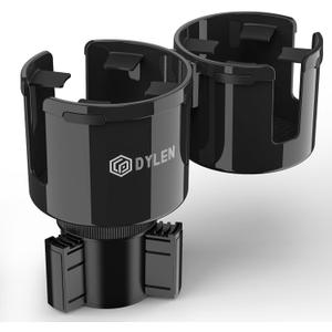 DYLEN Car Cup Holder Expander, 2 in 1 Cup Holder Adapter Extender for Car with Expandable Insert, Fits Yeti, Hydroflask and Other Large Water Bottles & Mugs in 2.2"-4.6" (10-46oz)