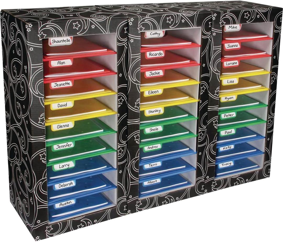 Really Good Stuff Classroom Mail Center - 27 Slots, Black - Office Mailboxes, Mail Sorter, Classroom Organization, Mailbox Organizer for Students and Teachers