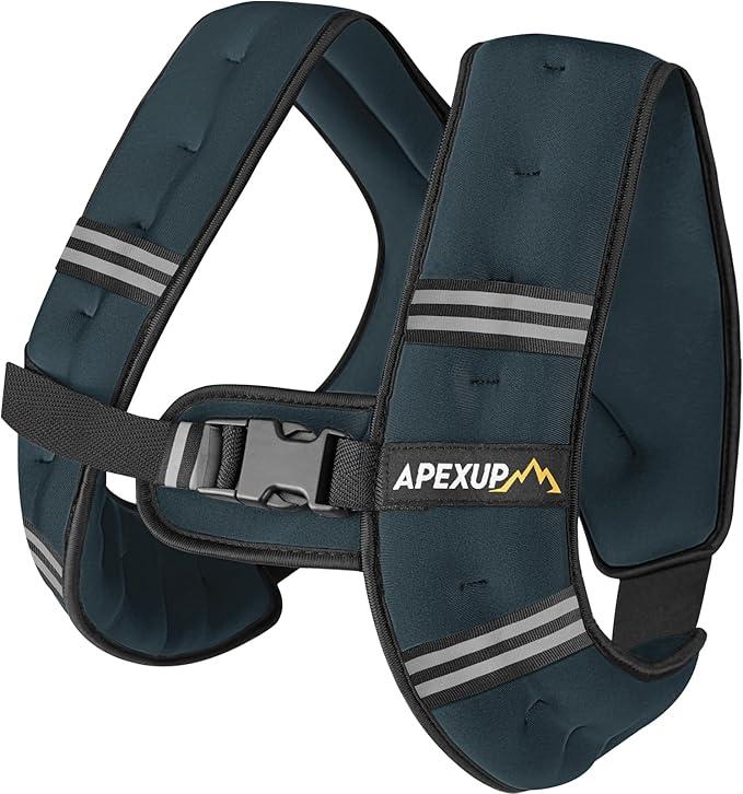 APEXUP Weighted Vest with 20lbs Weights and Reflective Stripe, Weight Vest Men Women for Workout, Strength Training, Running