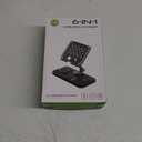 6 in 1 Wireless Charger for Apple Multiple Devices, Charging Station with Clock & 7 Color Ambient Light, Foldable Rotate Stand for iPad, for iPhone17/16/15 Series, Support for Apple Watch11/10 AirPods4