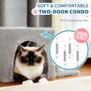 Made4Pets Cat Tree, Carpet Cat Tower Grey for Indoors Cats, Cute Wood Kitty Condo with Scratching Post and Pad, 29" Multi-Level Modern Activity Climbing Furniture for Small and Medium Cats