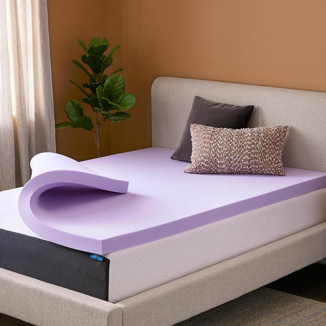 3 Inch Lavender Memory Foam Mattress Topper, Plush, Queen Size
Lavender-Infused Memory Foam, Soothing Lavender Scent, Plush Pressure Relief, Certipur-Us Certified, Softens Firm Mattresses