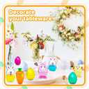 Alaeseje 24 Pack Easter Plastic Fillable Containers,Clear Carrot Bunny Chick Shaped Treat Containers,Colorful Diamond Eggs for Easter Hunt Party,Basket Stuffers Filler