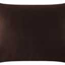 LILYSILK Pillowcase for Hair and Skin 100% Mulberry Silk 19 Momme Both Sides Silk Bed Pillow Cover with Hidden Zipper 1 Pc Standard Size 20''x26'' Chocolate Brown
