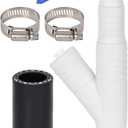 Compatibility with RO WATER OEM ET116-001 D-25QC DLA-D Dishwasher Drain Hose Adapter Kit - 1/4-inch Quick Connect to 7/8-inch Fitting, Heavy-Duty Drain Filter for Garbage Disposal