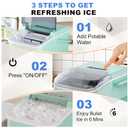 NEWBULIG Ice Makers Countertop with Handle, Portable Ice Machine, 9 Bullet Ice Cubes in 6 Mins, 26lbs in 24Hrs, Auto-Cleaning, with Basket and Scoop, for Home, Kitchen, RV, Camping, Green