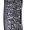 Teamson Home 38.58 in. Modern Curved Faux Slate Waterfall Fountain for Indoors or Outdoors with LED Light Accents and 1.98-Gallon Pump, Black and Stone Gray