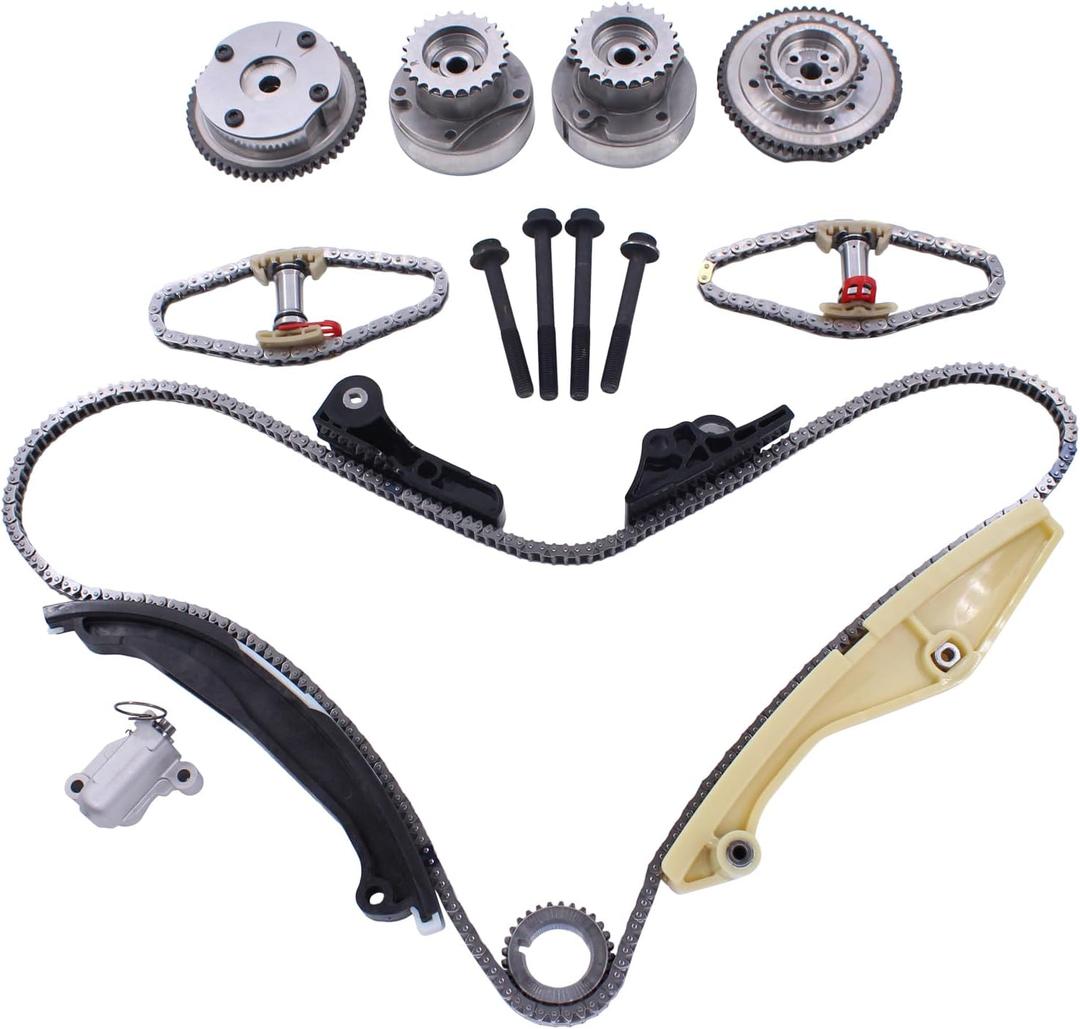 ApplianPar Timing Chain kit for Ford F150 2011-19, Edge 2011-14, Explorer 2011-19, Mustang 2011-17, Expedition 2015-17, Taurus 2013-19, Transit 2015-19, for Lincoln MKX 2011-18, MKZ 2013-16 3.5 3.7