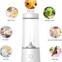 Mulli Portable Blender, USB Rechargeable Personal Mixer for Smoothie and Shakes, Mini Blender with Six Blades for Baby Food, Travel, Gym White