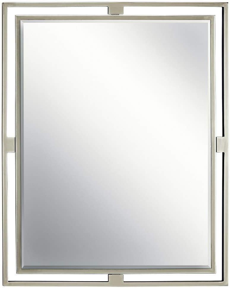 Kichler Hendrik 30" Rectangular Mirror in Brushed Nickel