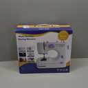 Sewing Machine for Beginners with 42 Pcs Sewing Threads Kit,Portable Sewing Machine with 12 Built-in Stitches,2 Speed(High-Low Speeds) Sewing machine for adults, White Blue (one size)