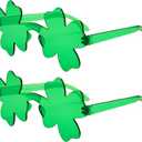 2 x 2 Pair Star Shaped Sunglasses Transparent Color Star Glasses Pentagram Glasses for Women Children Party Favor (Green)