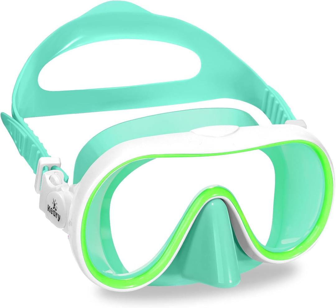 Keary Kids Swim Goggles with Nose Cover for 5-16 Anti Fog Swimming Mask for Toddler Boys Girls Youth